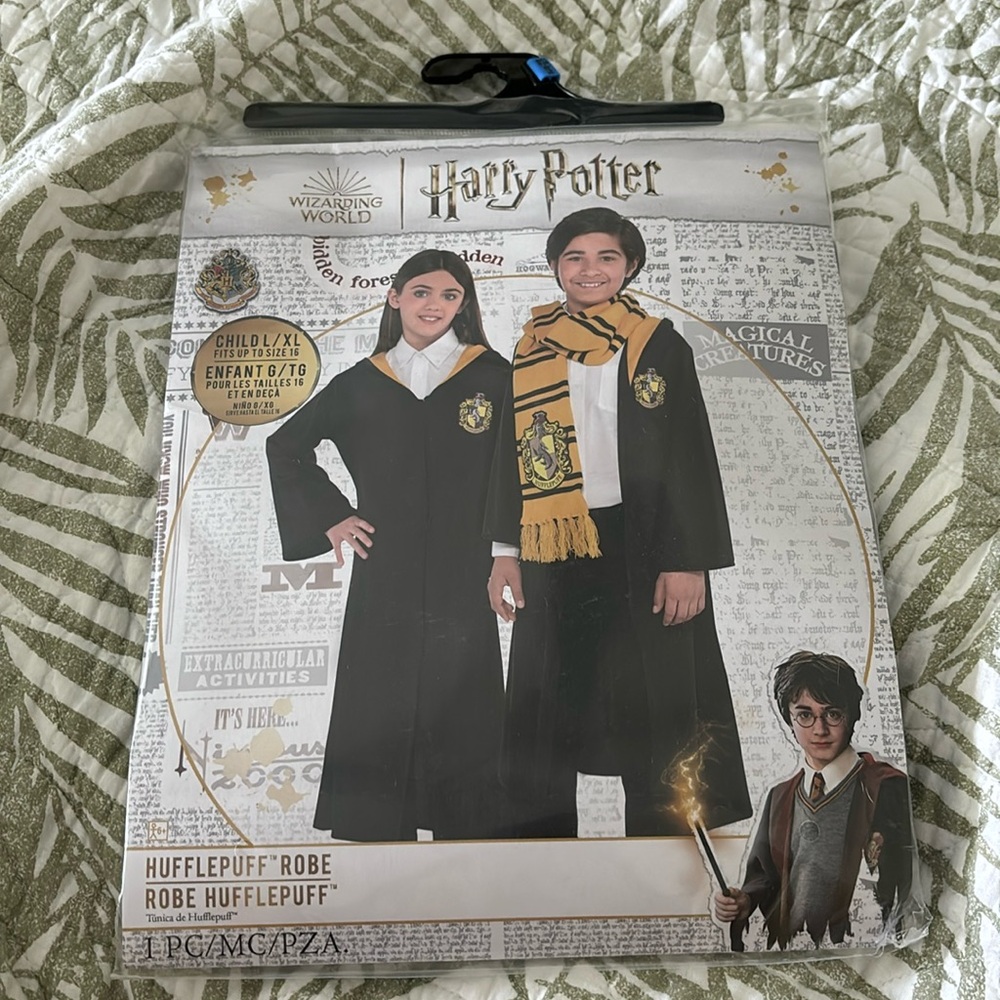 🔥ONE DAY SALE Kids Harry Potter HufflePuff Robe Halloween Costume with Bow